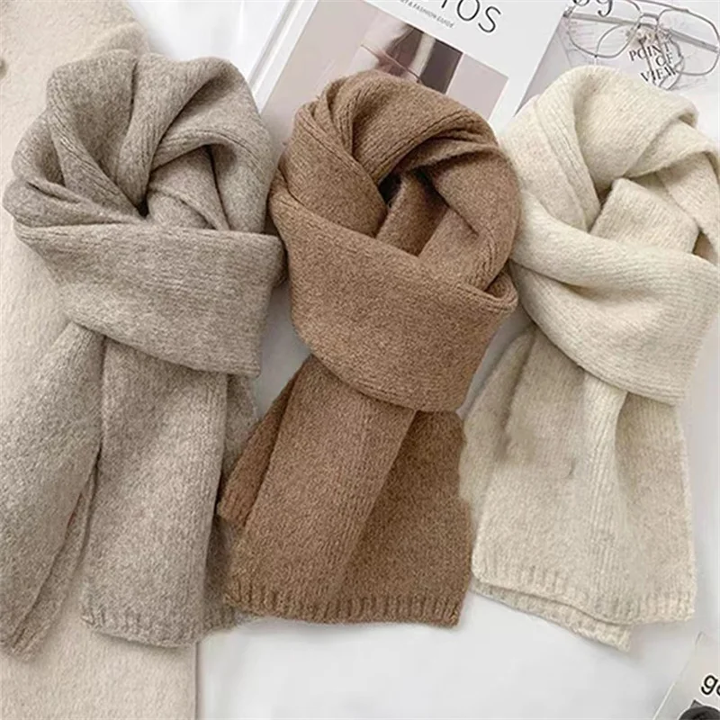 Korean Knitting Scarf Solid Color Thickened Warm Women Scarf Cold Weather Thermal Neck Wrap Casual Outfit Scarf
Korean Knitting Scarf Solid Color Thickened Warm Women Scarf Cold Weather Thermal Neck Wrap Casual Outfit Scarf