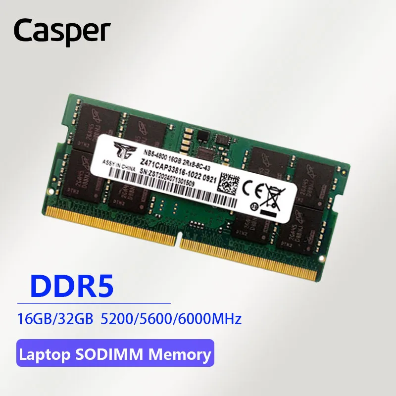 Casper Laptop Computer DDR5 RAM 32GB Memory Module 16GB 5200/5600/6000MHz Design for Gamer Designer Business Notebook Ram (Green
Casper Laptop Computer DDR5 RAM 32GB Memory Module 16GB 5200/5600/6000MHz Design for Gamer Designer Business Notebook Ram (Green