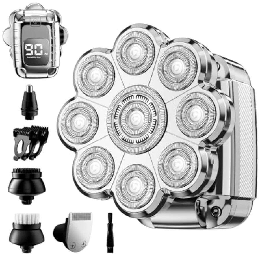 Head Shaver for Bald Men2024 Upgrade 9-in-1 Men's Electric Shaver Bald Head Shaver for Men Electric Razor for Bald Men IPX7 Wat
Head Shaver for Bald Men2024 Upgrade 9-in-1 Men's Electric Shaver Bald Head Shaver for Men Electric Razor for Bald Men IPX7 Wat