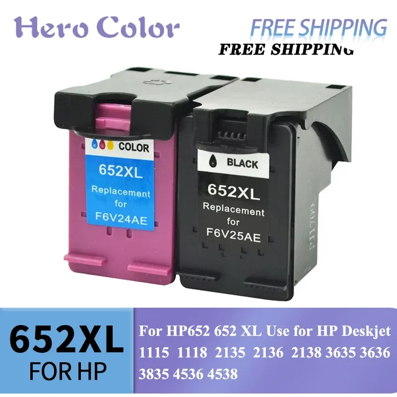 Совместимый картридж для HP652 652 XL, используемый для HP Deskjet 1115 1118 2135 2136 2138 3635 3636 3835 4536 4538
Совместимый картридж для HP652 652 XL, используемый для HP Deskjet 1115 1118 2135 2136 2138 3635 3636 3835 4536 4538