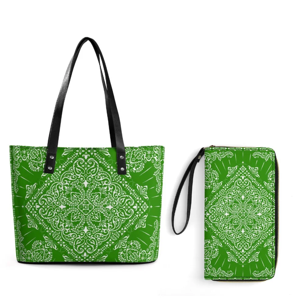 Bandana Customizable Handbag And Wallet Set Large Capacity Single Shoulder Bag Adjustable Shoulder
Bandana Customizable Handbag And Wallet Set Large Capacity Single Shoulder Bag Adjustable Shoulder
