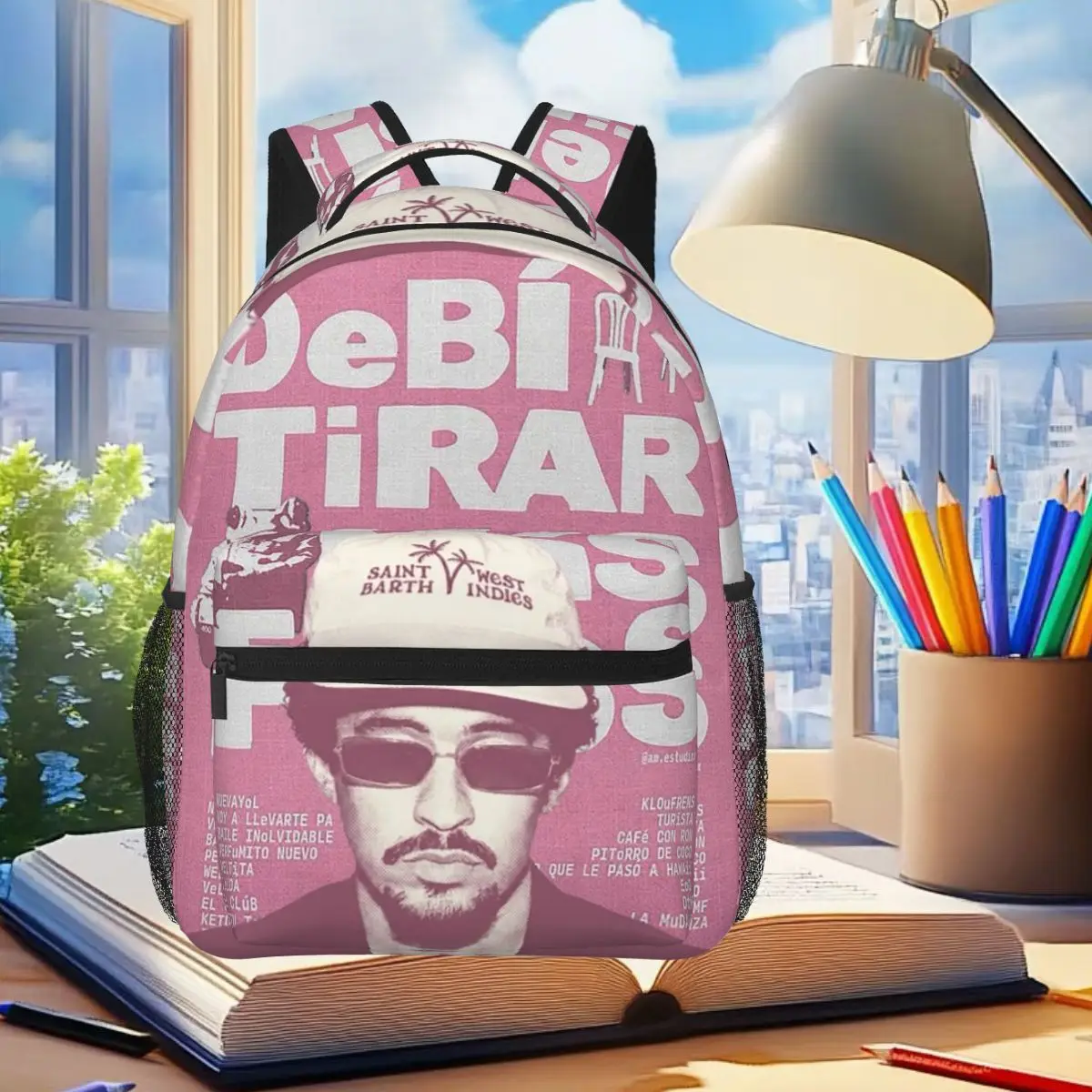 Rapper Bad Bunny Merch Backpack Student Boys Girls BookBag Kids School Bag Computer Shoulder Bags for Men Women
Rapper Bad Bunny Merch Backpack Student Boys Girls BookBag Kids School Bag Computer Shoulder Bags for Men Women