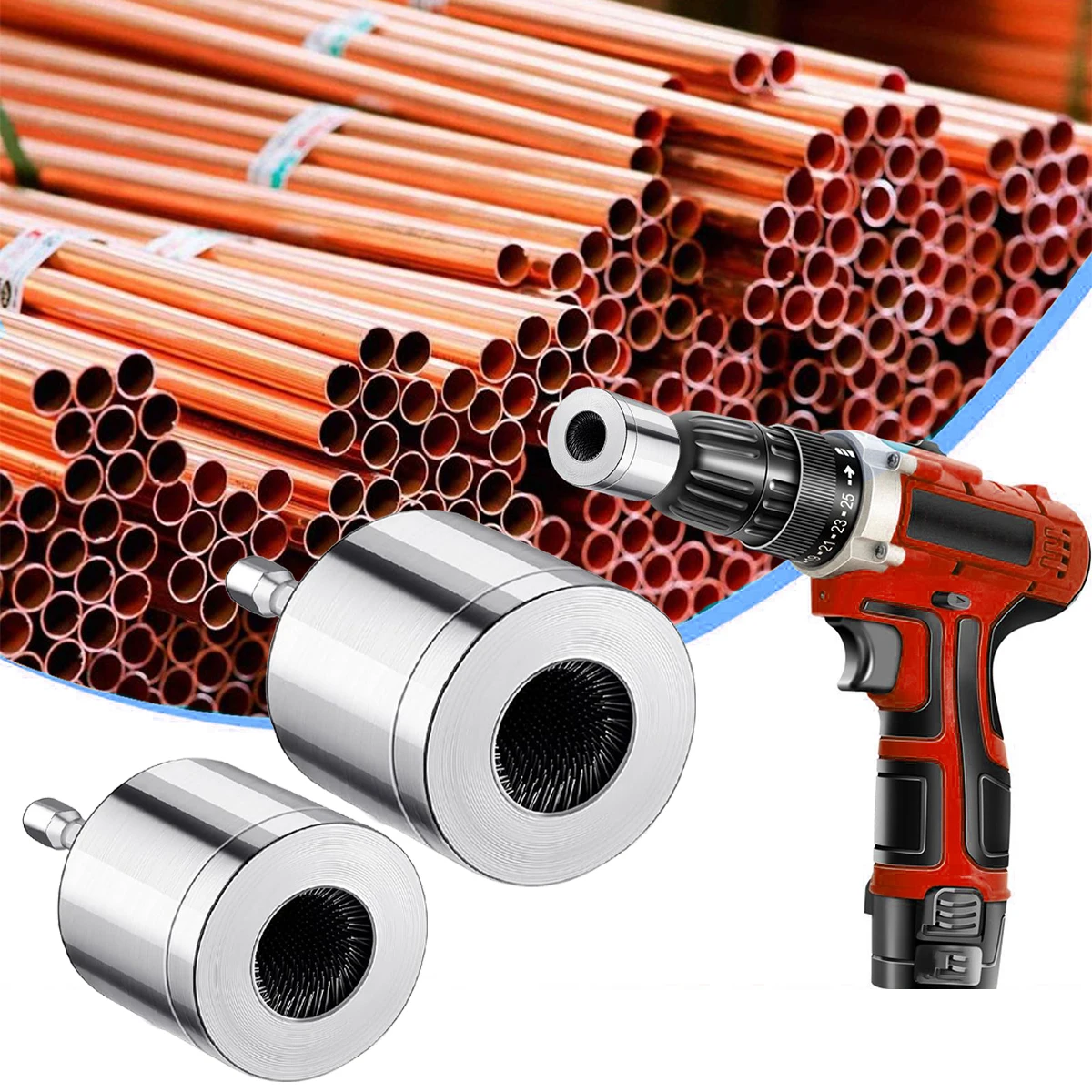 1 Pcs Metal Copper Pipe Cleaner Brush Copper Pipes ,Cleaning Brush Tube Cleaning Brush For Power Drill
1 Pcs Metal Copper Pipe Cleaner Brush Copper Pipes ,Cleaning Brush Tube Cleaning Brush For Power Drill