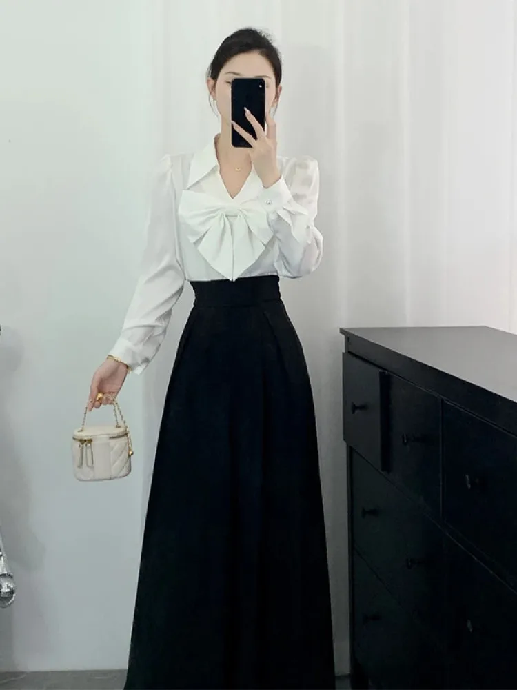 Spring 2026 Slimming High Waist Fashion Shirt Skirt Pants Set Elegant Two Piece Suit D0746 Luxury Style Polyester Fiber Long ...
Spring 2026 Slimming High Waist Fashion Shirt Skirt Pants Set Elegant Two Piece Suit D0746 Luxury Style Polyester Fiber Long ...