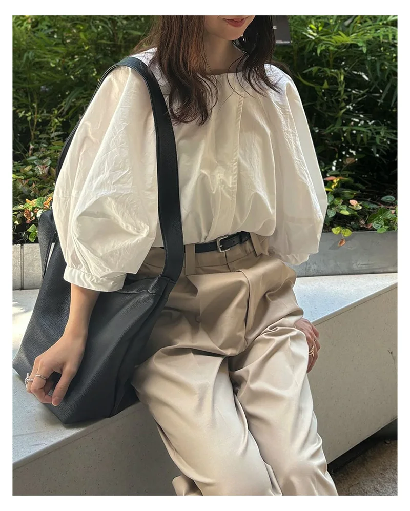 Japanese Style Commute Anti-Aging Shoulder Insert Bubble Five Sleeve Shirt Fold Door Front Hide Meat Slimming Doll S...
Japanese Style Commute Anti-Aging Shoulder Insert Bubble Five Sleeve Shirt Fold Door Front Hide Meat Slimming Doll S...