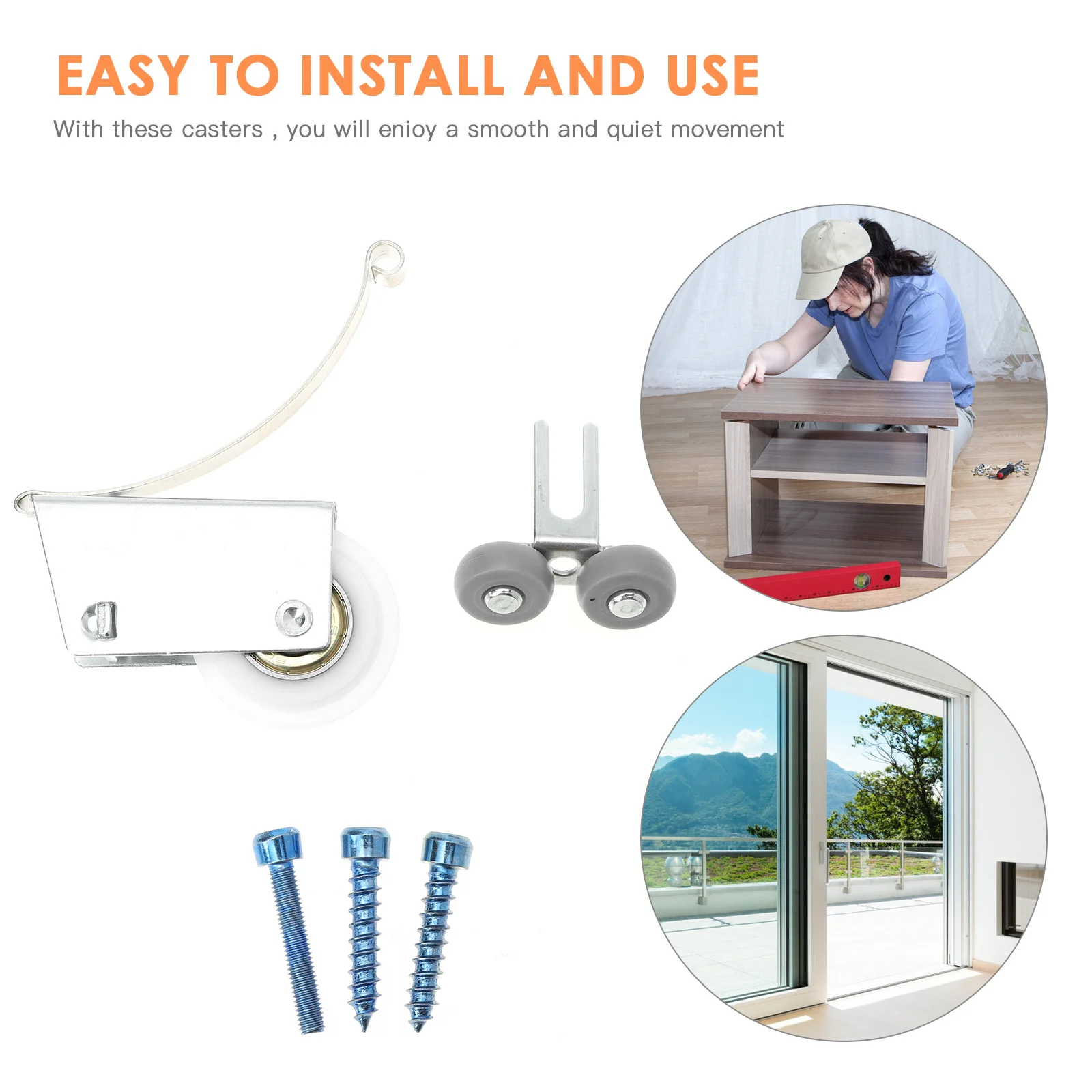 4 set 4 Sets Track Roller Tail Cam Sliding Door Bearing Wheel Easy Install Smooth Running Durable Sliding Track Wheels Hardware
4 set 4 Sets Track Roller Tail Cam Sliding Door Bearing Wheel Easy Install Smooth Running Durable Sliding Track Wheels Hardware