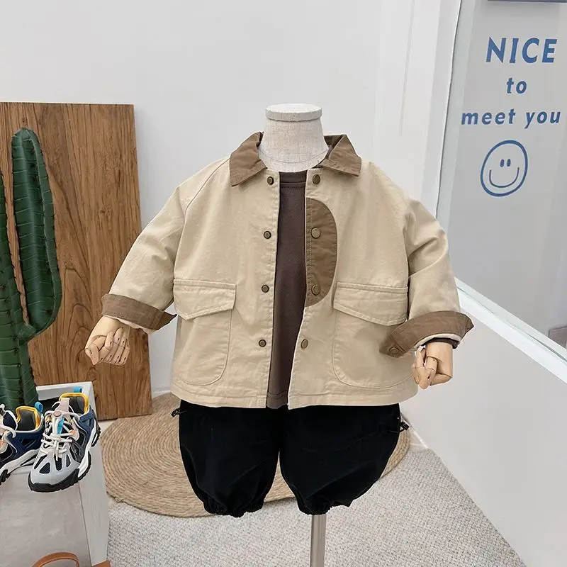 2022 Spring Korean Children's Baby Loose Coat Foreign Style Boys And Girls Color Matching Cardigan Jacket
2022 Spring Korean Children's Baby Loose Coat Foreign Style Boys And Girls Color Matching Cardigan Jacket
