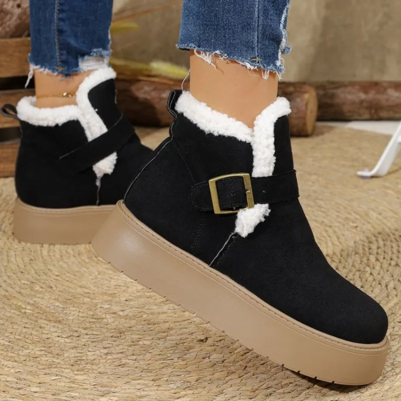 Autumn Winter Thick Sole Plush Snow Boots Women Comfy Warm Fce Lining Ankle Boots Woman Anti Slip Platform Cotton Shoes Mujer
Autumn Winter Thick Sole Plush Snow Boots Women Comfy Warm Fce Lining Ankle Boots Woman Anti Slip Platform Cotton Shoes Mujer