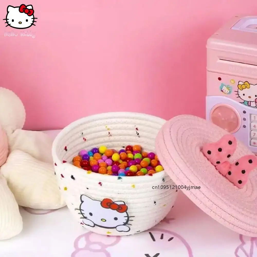 Sanrio Cartoon Creativity Desktop Toy Snack Storage Box Cute Cotton Thread Woven Storage Basket Hello Kitty Kawaii Holiday Gift
Sanrio Cartoon Creativity Desktop Toy Snack Storage Box Cute Cotton Thread Woven Storage Basket Hello Kitty Kawaii Holiday Gift