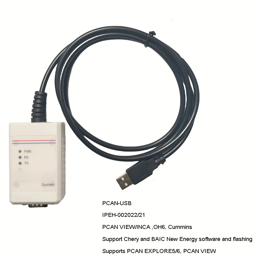 PCAN-USB, совместимый с оригинальной пиковой моделью Ipeh- 002022 / 002021 Анализатор шины CAN 
PCAN-USB, совместимый с оригинальной пиковой моделью Ipeh- 002022 / 002021 Анализатор шины CAN