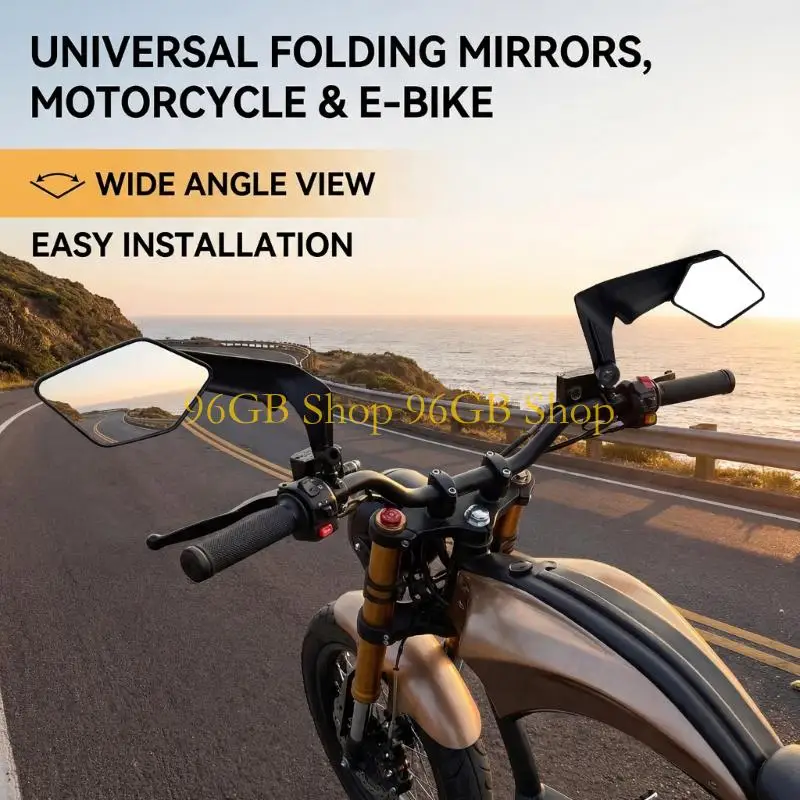 96GB Pack of 2 All Purpose Motorcycle Rearview Mirrors Featuring Universal Application Wide Lens Design And Shock Absorption For
96GB Pack of 2 All Purpose Motorcycle Rearview Mirrors Featuring Universal Application Wide Lens Design And Shock Absorption For