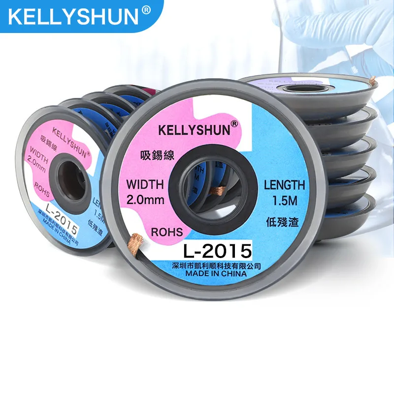 KELLYSHUN Solder Wick No-clean Tin Removal Line Desoldering Mesh Braid Tape For Soldering 1.5-3.5mm
KELLYSHUN Solder Wick No-clean Tin Removal Line Desoldering Mesh Braid Tape For Soldering 1.5-3.5mm