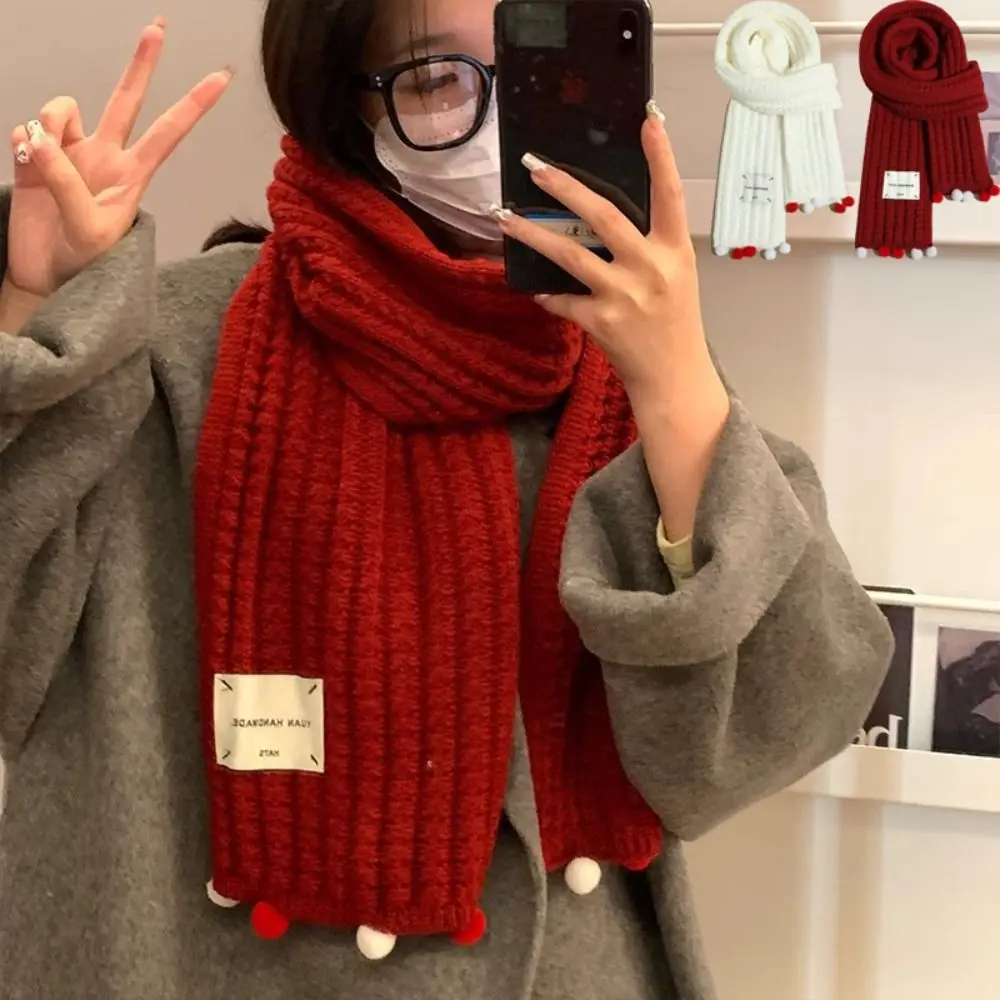 Fashion Keep Warm Cross Scarf Red Small Ball Neckerchief Woolen Thicken Neck Scarf Girls
Fashion Keep Warm Cross Scarf Red Small Ball Neckerchief Woolen Thicken Neck Scarf Girls