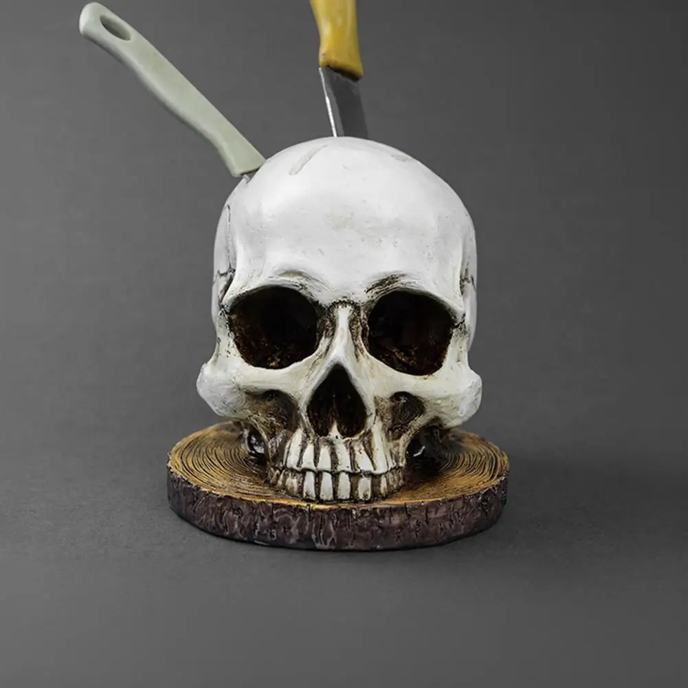 Halloween Kitchen Decor Spooky Skeleton Head Knife Stand with Halloween Horror Cutter Rack for Gothic Kitchen Decor
Halloween Kitchen Decor Spooky Skeleton Head Knife Stand with Halloween Horror Cutter Rack for Gothic Kitchen Decor