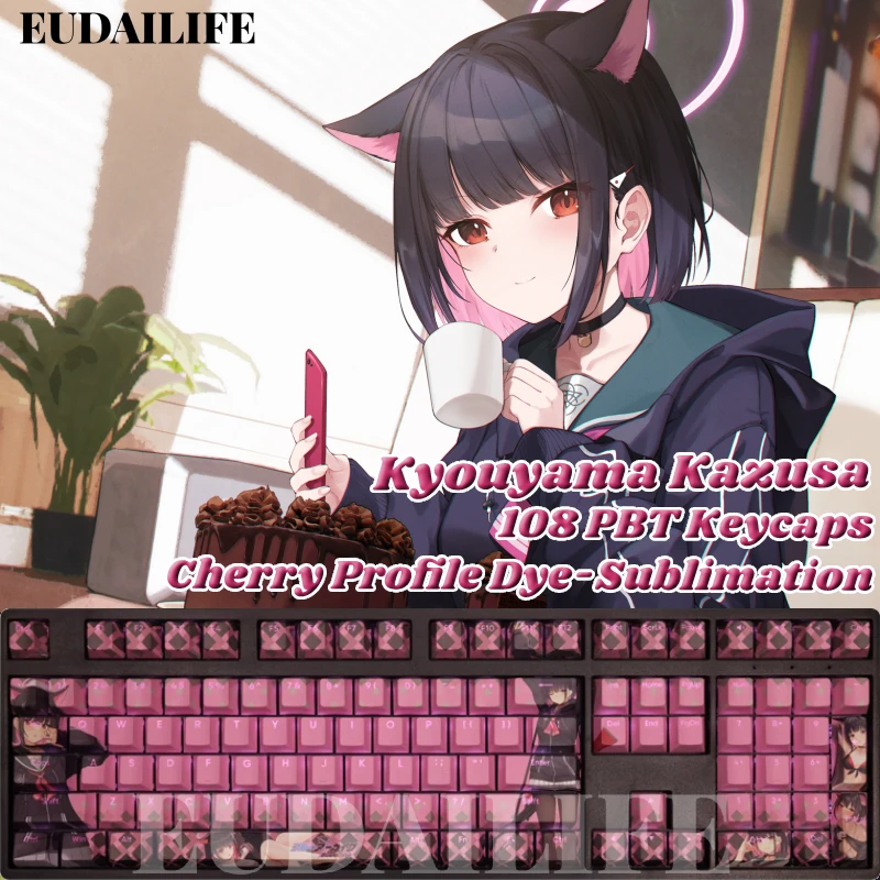 Kyouyama Kazusa 108 Key Caps PBT Blue Archive DYE-Sublimation Light-transmiting Keycap MX Cross Axis Switch Mechanical Keyboard
Kyouyama Kazusa 108 Key Caps PBT Blue Archive DYE-Sublimation Light-transmiting Keycap MX Cross Axis Switch Mechanical Keyboard