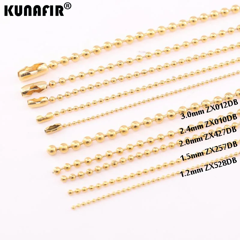 Golden color 1.2mm-3.0mm stainless steel necklace bead chain beaded necklace ball chain fashion jewelry ZX472DG
Golden color 1.2mm-3.0mm stainless steel necklace bead chain beaded necklace ball chain fashion jewelry ZX472DG