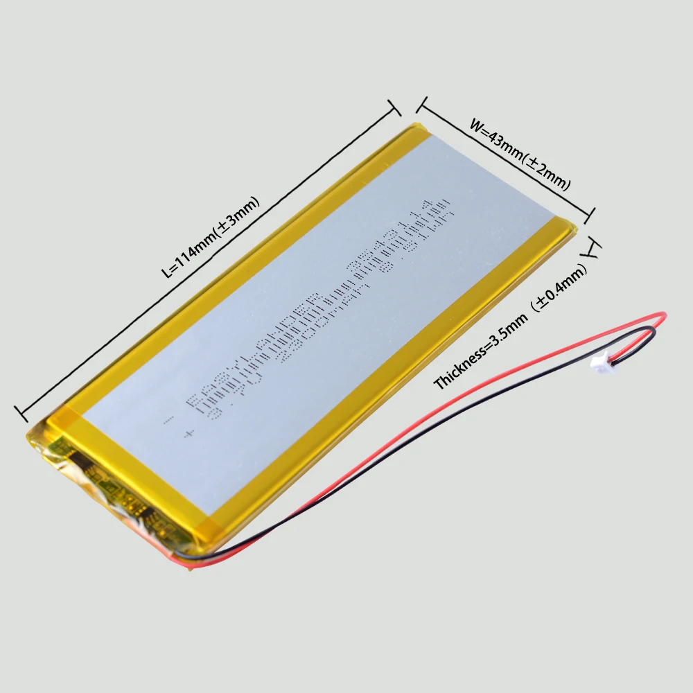 3543114 3,7 V 2300mAh литий-полимерный аккумулятор для Bluetooth клавиатуры Ikki65 Aurora R2 Nuphy Air75 цифровые продукты Goophone 5,5
3543114 3,7 V 2300mAh литий-полимерный аккумулятор для Bluetooth клавиатуры Ikki65 Aurora R2 Nuphy Air75 цифровые продукты Goophone 5,5