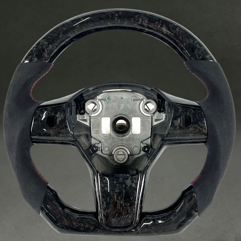 Steering Wheel for Tesla Model 3 with Suede Red Stitching Black Forged Carbon Fiber for Tesla Model 3 Model Y Car Patrs Quality
Steering Wheel for Tesla Model 3 with Suede Red Stitching Black Forged Carbon Fiber for Tesla Model 3 Model Y Car Patrs Quality