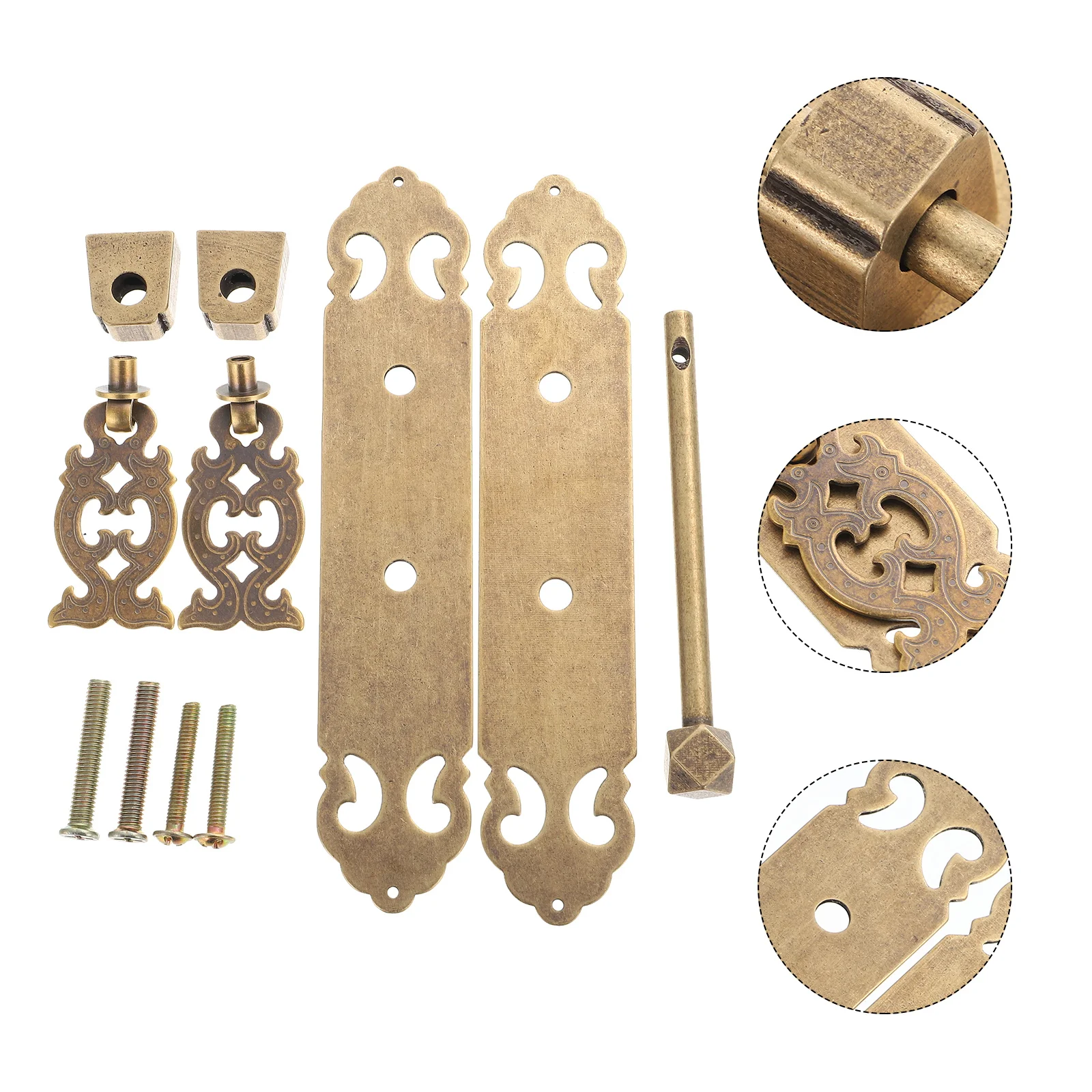 1 set Brass Cabinet Pulls Vintage Door Knobs Furniture Handles Decorative Drawer Pulls Smooth Surface Retro Style
1 set Brass Cabinet Pulls Vintage Door Knobs Furniture Handles Decorative Drawer Pulls Smooth Surface Retro Style