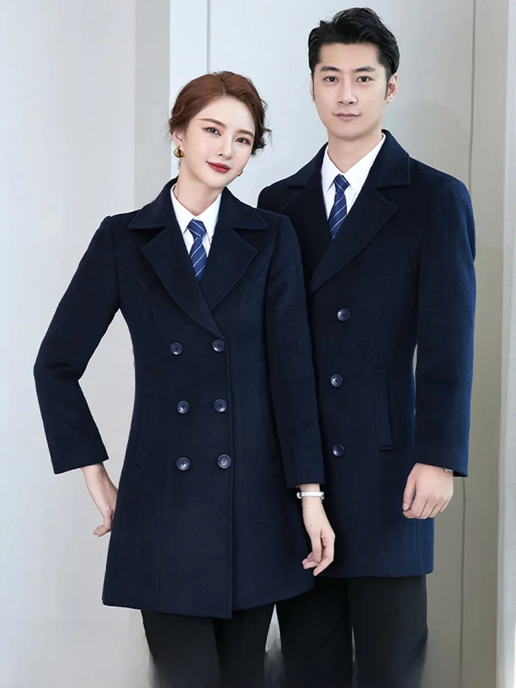 Hotel M Profional Woolen Coat Autumn Winter Work orm for Bank Front Desk Receptionist Double Breasted Suit Sle
Hotel M Profional Woolen Coat Autumn Winter Work orm for Bank Front Desk Receptionist Double Breasted Suit Sle