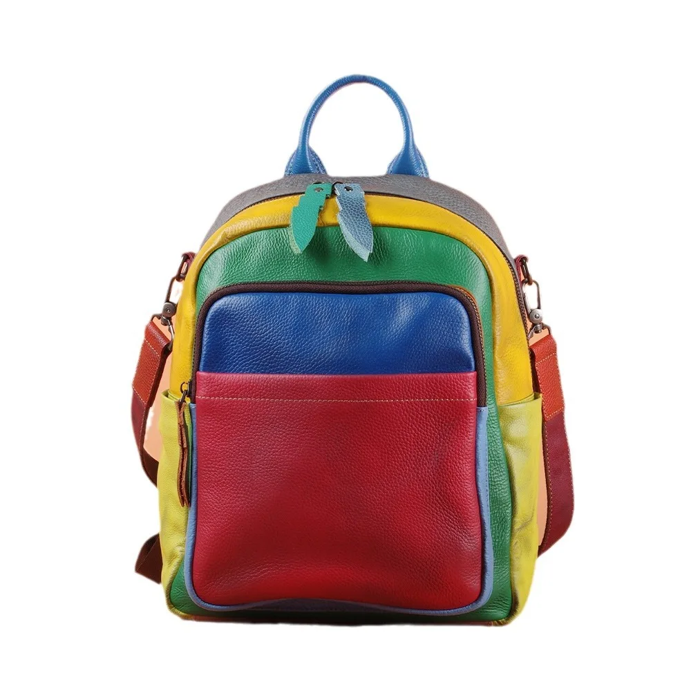 Patchwork Woman Genuine Leather Backpack Fashionable Ladies Travel Shoulder Bag College Girls Cow Leather Bagpack
Patchwork Woman Genuine Leather Backpack Fashionable Ladies Travel Shoulder Bag College Girls Cow Leather Bagpack