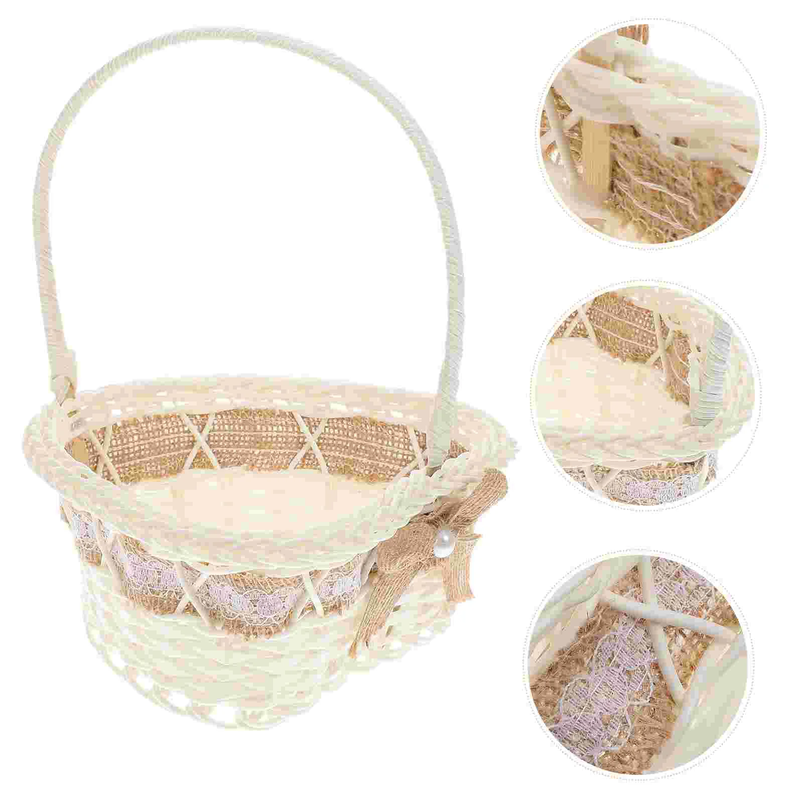 Wedding Flower Basket Girl Baskets for Weddings with Handle Floral Handwoven Storage Willow Purse
Wedding Flower Basket Girl Baskets for Weddings with Handle Floral Handwoven Storage Willow Purse