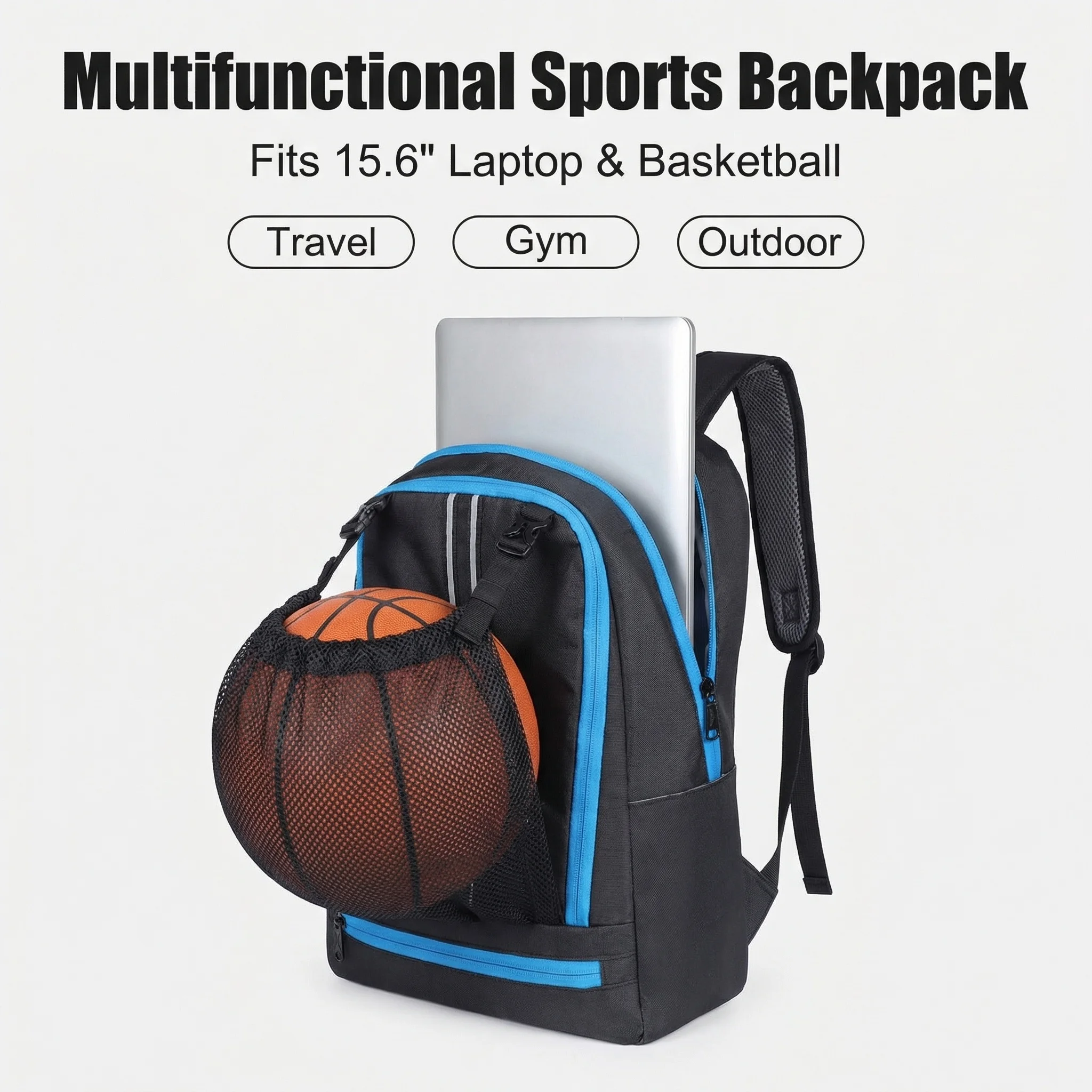 Sports Backpack 15.6 Inch Laptop Backpack Men Women Travel Gym Bag for Basketball Football Outdoor Hiking Lightweight Daypack
Sports Backpack 15.6 Inch Laptop Backpack Men Women Travel Gym Bag for Basketball Football Outdoor Hiking Lightweight Daypack
