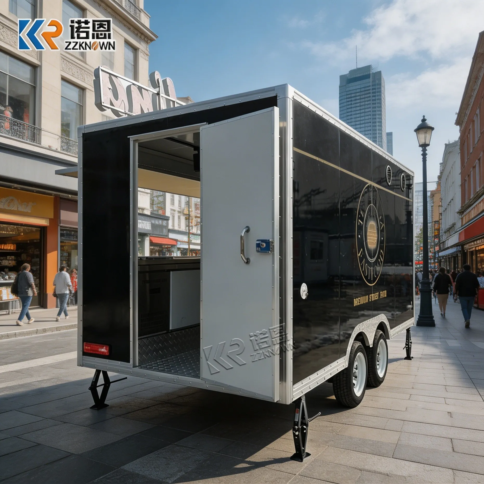 USA Standard 16ft Mobile Food Trailer with Ice Cream and Coffee Cart Fully Equipped
USA Standard 16ft Mobile Food Trailer with Ice Cream and Coffee Cart Fully Equipped
