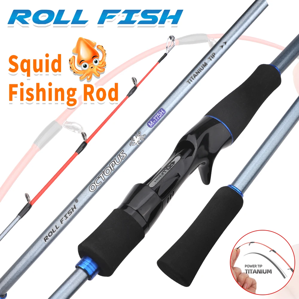 ROLLFISH Titanium Tip Octopus Squid Cuttle Carbon Fiber Casting Fishing Rod Saltwater Boat Light Slow Jigging Rod WT127g 1.75M
ROLLFISH Titanium Tip Octopus Squid Cuttle Carbon Fiber Casting Fishing Rod Saltwater Boat Light Slow Jigging Rod WT127g 1.75M