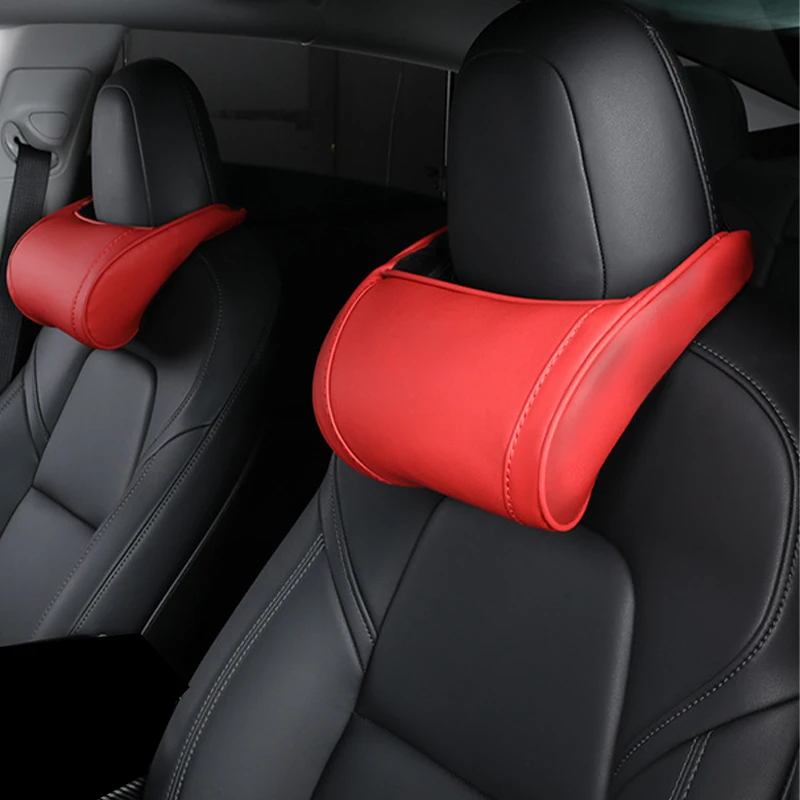 Universal Car Headrest Pillow Leather Memory Foam Neck Support Pillow Comfort Rest Accessory for Tesla Model 3 Model Y
Universal Car Headrest Pillow Leather Memory Foam Neck Support Pillow Comfort Rest Accessory for Tesla Model 3 Model Y