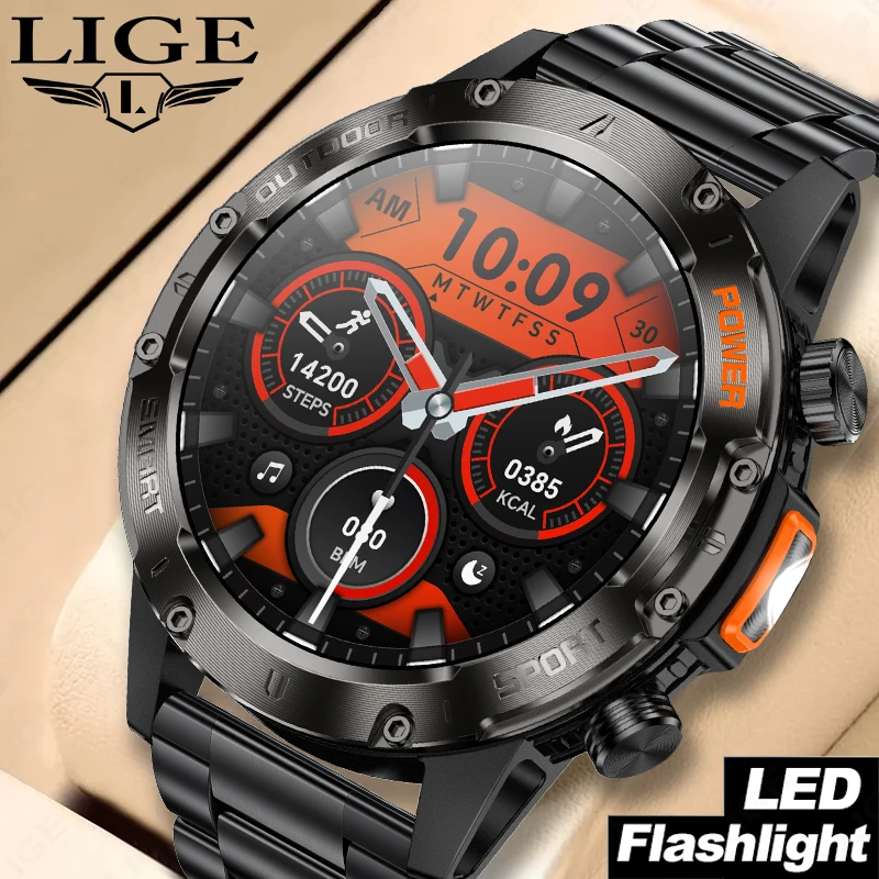 LIGE Новые умные часы с искусственным интеллектом, 1,46-дюймовый HD-экран, Bluetooth-вызов, светодиодный фонарик, мужской браслет, IP68, водонепроницаемые спортивные умные часы для мужчин
LIGE Новые умные часы с искусственным интеллектом, 1,46-дюймовый HD-экран, Bluetooth-вызов, светодиодный фонарик, мужской браслет, IP68, водонепроницаемые спортивные умные часы для мужчин