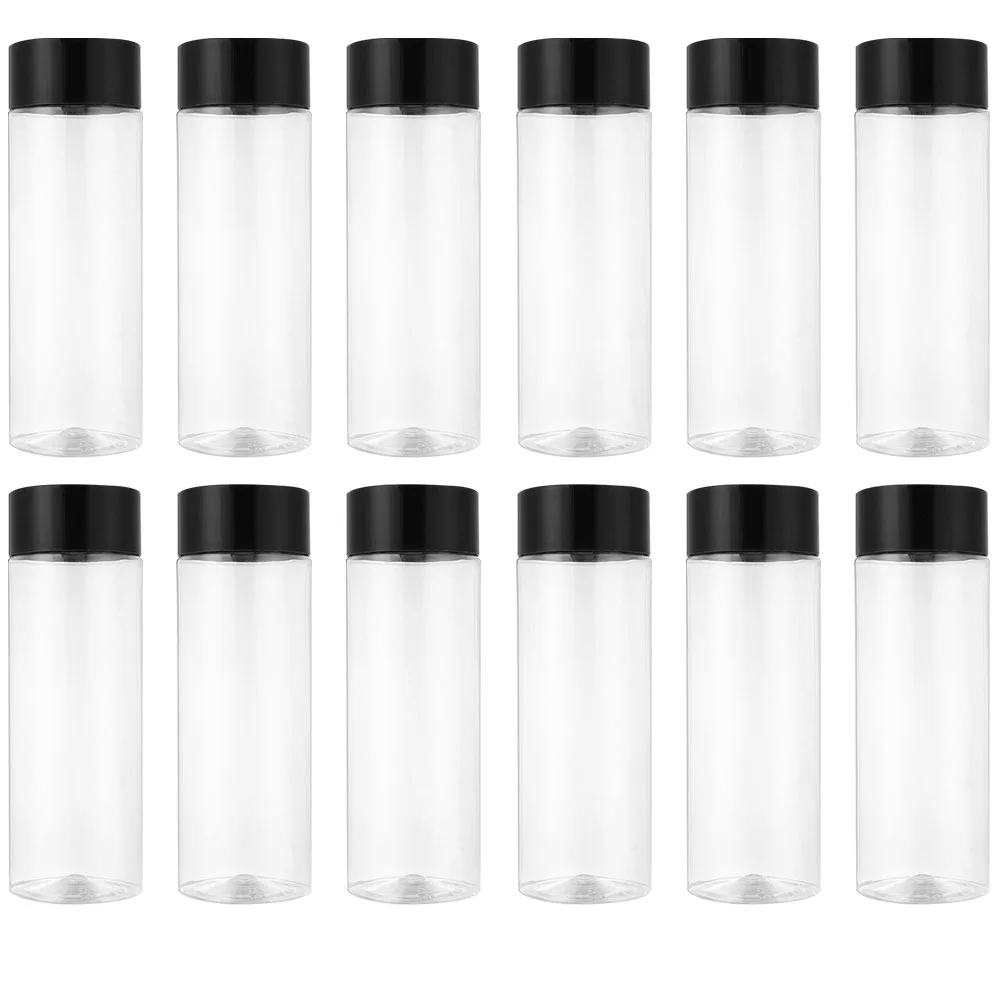 12Pcs Clear Juice Bottles Wide Mouth Pet Refillable Leak-Proof Beverage Containers for Juice Cold-Brew Tea Organizer 
12Pcs Clear Juice Bottles Wide Mouth Pet Refillable Leak-Proof Beverage Containers for Juice Cold-Brew Tea Organizer