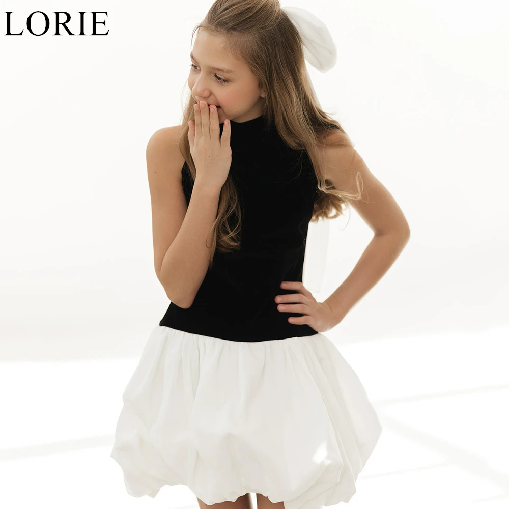 LORIE Black and White Flower Girl Dresses Ball Gown High Neck Pumpkin Wedding Party Dress Sleeveless Birthday Dress Customized
LORIE Black and White Flower Girl Dresses Ball Gown High Neck Pumpkin Wedding Party Dress Sleeveless Birthday Dress Customized