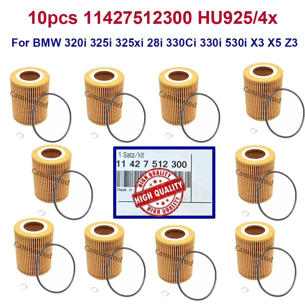 10pcs 11427512300 11421427908 HU925/4x Engine Oil Filter For BMW 320i 325i 325xi 28i 330Ci 330i 530i X3 X5 Z3 11421740534
10pcs 11427512300 11421427908 HU925/4x Engine Oil Filter For BMW 320i 325i 325xi 28i 330Ci 330i 530i X3 X5 Z3 11421740534