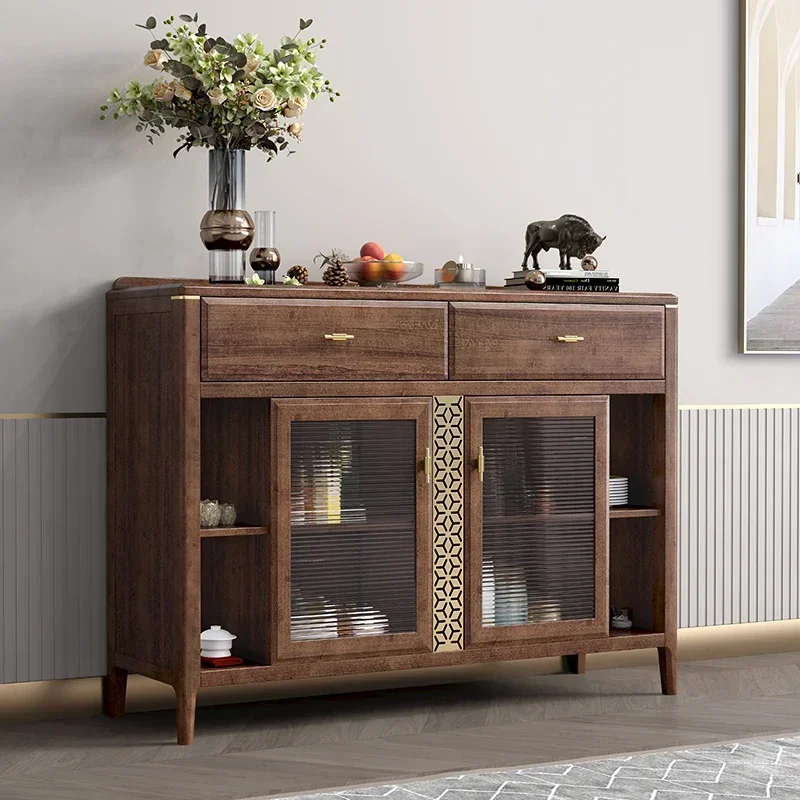 Walnut Solid Wood Sideboard Wine Cabinet Integrated Kitchen Storage Cupboard Home Locker
Walnut Solid Wood Sideboard Wine Cabinet Integrated Kitchen Storage Cupboard Home Locker