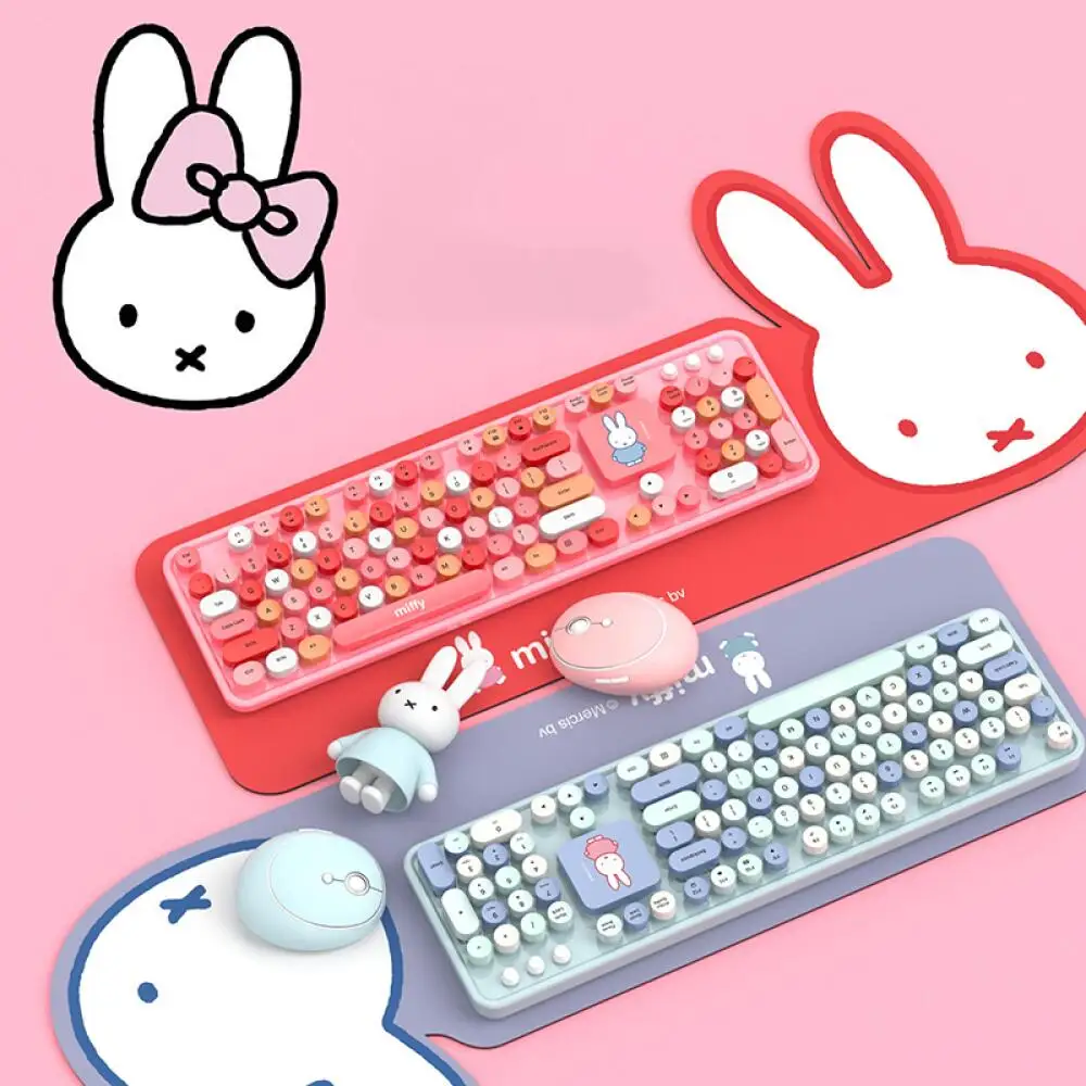 Miffy Wireless Three-Zone Keyboard Mouse Set Cute Cartoon Notebook Desktop Computer Retro Round Keys Large Keys
Miffy Wireless Three-Zone Keyboard Mouse Set Cute Cartoon Notebook Desktop Computer Retro Round Keys Large Keys