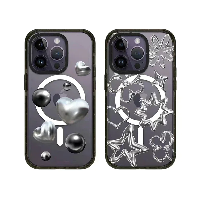 MagSafe Acrylic Silver Heart Star Phone Case Cover for IPhone 11 12 13 14 15 Pro Max Case for IPhone 15 Pro Max
MagSafe Acrylic Silver Heart Star Phone Case Cover for IPhone 11 12 13 14 15 Pro Max Case for IPhone 15 Pro Max