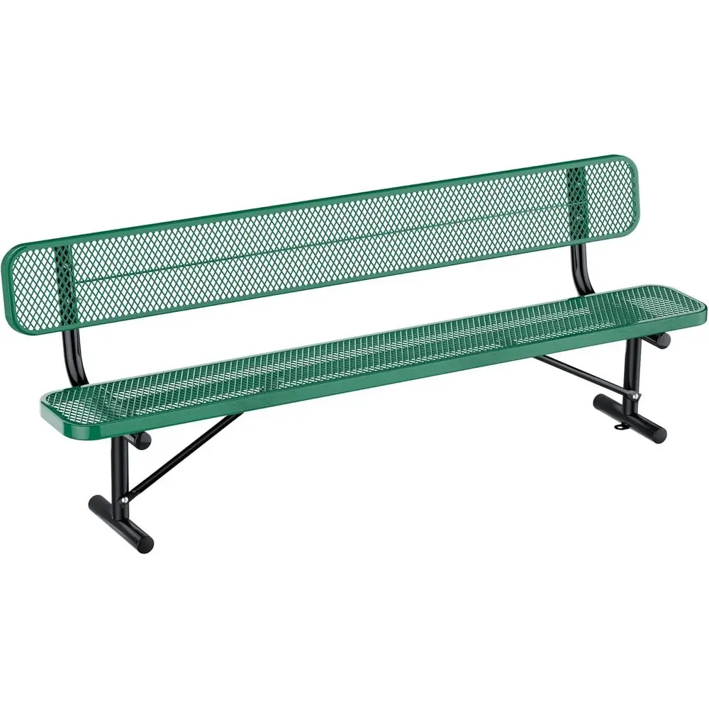 Durable Outdoor Metal Bench with Backrest, Green, Suitable for Garden, Patio, and Park (8ft/95in)
Durable Outdoor Metal Bench with Backrest, Green, Suitable for Garden, Patio, and Park (8ft/95in)
