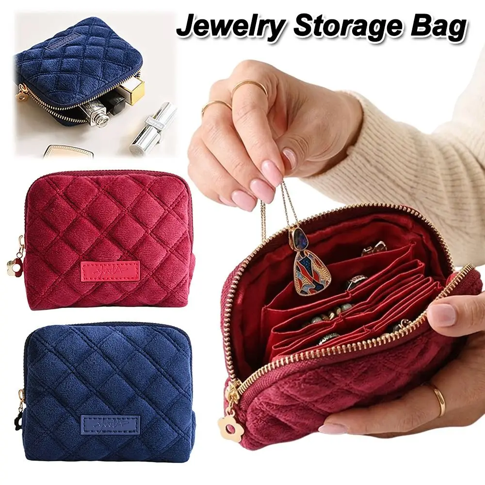 Velvet Jewelry Storage Bag Tassel Zipper Diamond Pattern Jewelry Organizer Little Fragrance Wind Large Capacity
Velvet Jewelry Storage Bag Tassel Zipper Diamond Pattern Jewelry Organizer Little Fragrance Wind Large Capacity