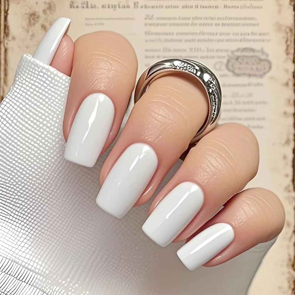 Shiny White Artificial Press On Fake Nails With Glue Long Square False Nails DIY Full Cover Fingertip Manicure Tool
Shiny White Artificial Press On Fake Nails With Glue Long Square False Nails DIY Full Cover Fingertip Manicure Tool