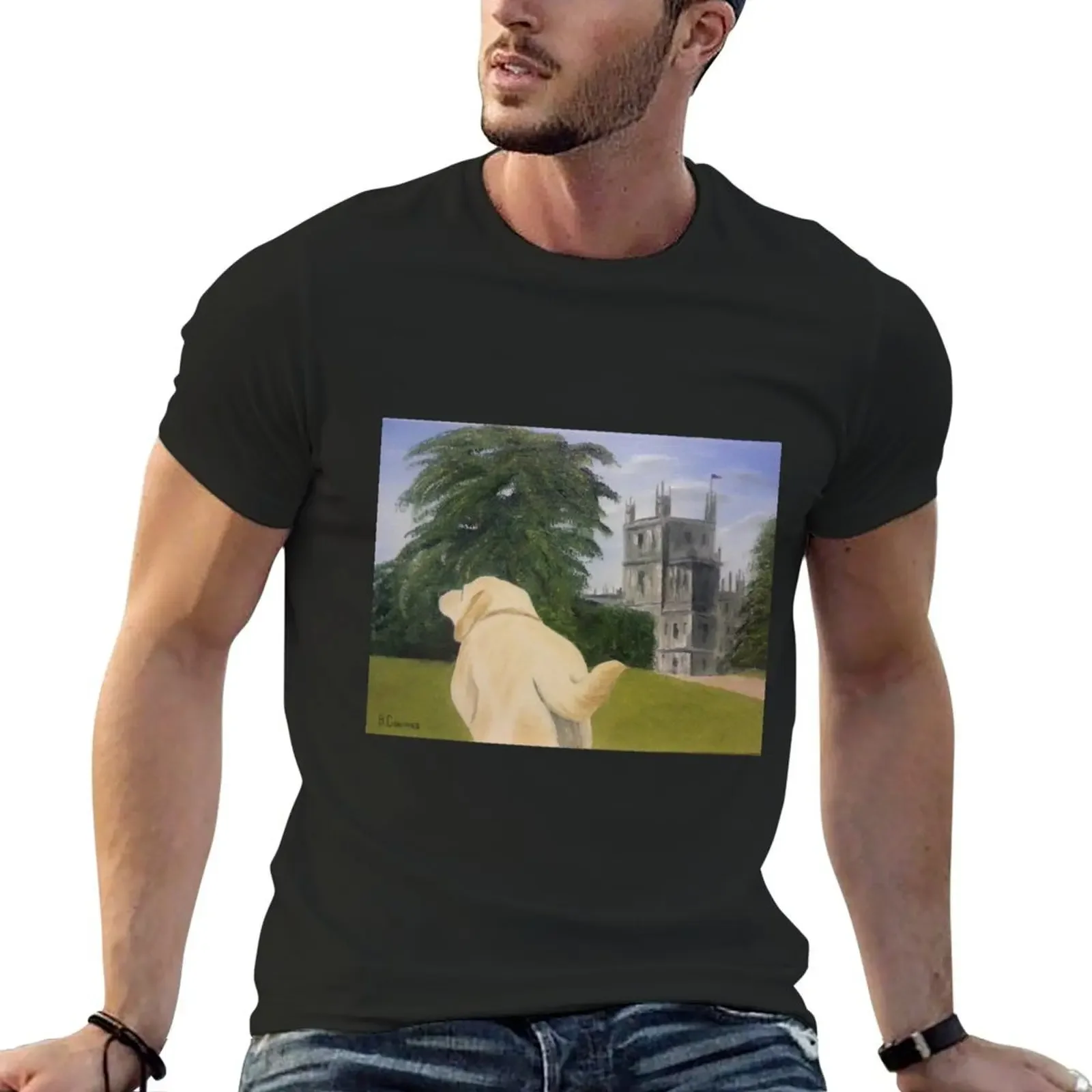 Downton Abbey's beloved Isis and the Abbey. T-Shirt street wear summer top men clothing
Downton Abbey's beloved Isis and the Abbey. T-Shirt street wear summer top men clothing