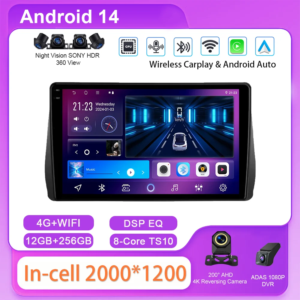 Car Android Auto Carplay For Toyota Wish 2010 -2018 Car Radio Video Multimedia Player GPS Navigation QLED Screen 4G+WIFI 2DIN 
Car Android Auto Carplay For Toyota Wish 2010 -2018 Car Radio Video Multimedia Player GPS Navigation QLED Screen 4G+WIFI 2DIN