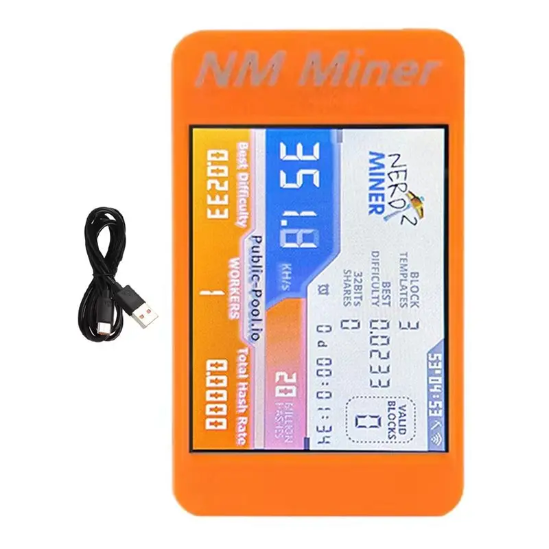 A08E-New Upgrade Nerdminer V2 350KH Hashrate, Smart Display Crypto Solo Lottery Bitcoin Miner ESP32-2432S028R 2.8 Inch
A08E-New Upgrade Nerdminer V2 350KH Hashrate, Smart Display Crypto Solo Lottery Bitcoin Miner ESP32-2432S028R 2.8 Inch