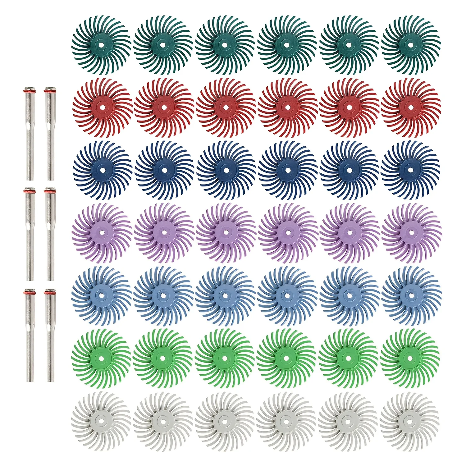 42pcs 1 Inch Radial Bristle Disc Kit with 3mm Shank, Detail Abrasive Wheel for Jewelry Wood Metal Polishing, Bristle Wheel
42pcs 1 Inch Radial Bristle Disc Kit with 3mm Shank, Detail Abrasive Wheel for Jewelry Wood Metal Polishing, Bristle Wheel