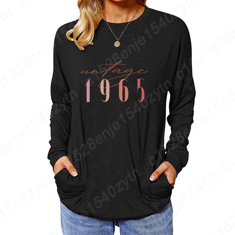 New Autumn And Winter Plus Size Fashion Blouse Women Casual Pullover Loose Tee Shirts Vintage 1965 Print O Neck Long Sleeve Tops
New Autumn And Winter Plus Size Fashion Blouse Women Casual Pullover Loose Tee Shirts Vintage 1965 Print O Neck Long Sleeve Tops