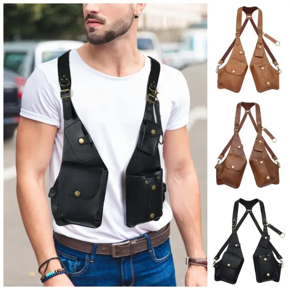Vintage Underarm Strap Wallet Pocket Anti-Theft Vest Bag Shoulder Harness Bag Gothic Adjustable Leather Strap Mobile Phone Purse
Vintage Underarm Strap Wallet Pocket Anti-Theft Vest Bag Shoulder Harness Bag Gothic Adjustable Leather Strap Mobile Phone Purse