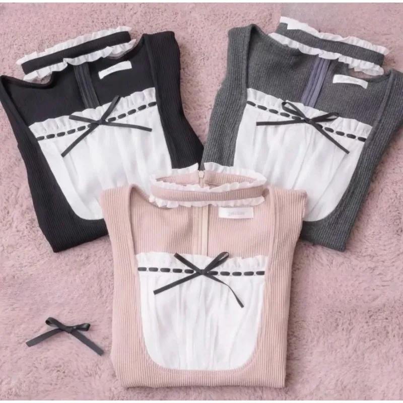 Japanese Style Short-sleeved Tshirt Top 2026 Summer New Color Block Cut Out Color Block Bow T Shirt Women Aesthetic Clothes
Japanese Style Short-sleeved Tshirt Top 2026 Summer New Color Block Cut Out Color Block Bow T Shirt Women Aesthetic Clothes