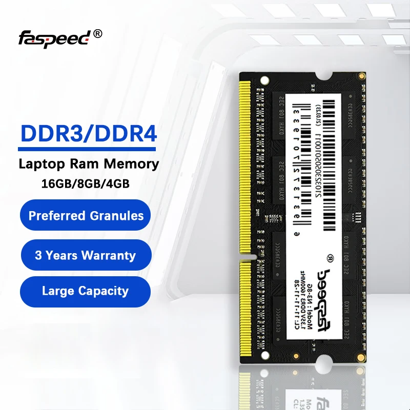 10Pcs Faspeed Memory Ram DDR4 DDR3 8GB 32GB 16GB 1600mhz 2666mhz 3200mhz PC4 PC3L 1.5V Notebook Memoria Ram Laptop For Intel AMD
10Pcs Faspeed Memory Ram DDR4 DDR3 8GB 32GB 16GB 1600mhz 2666mhz 3200mhz PC4 PC3L 1.5V Notebook Memoria Ram Laptop For Intel AMD