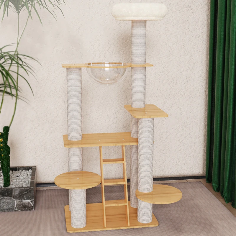 Customization High Quality Solid Rubber Wood Cat Tree Tower Scratcher Comfortable Sisal Rope Cat Scratch Manufacturer
Customization High Quality Solid Rubber Wood Cat Tree Tower Scratcher Comfortable Sisal Rope Cat Scratch Manufacturer