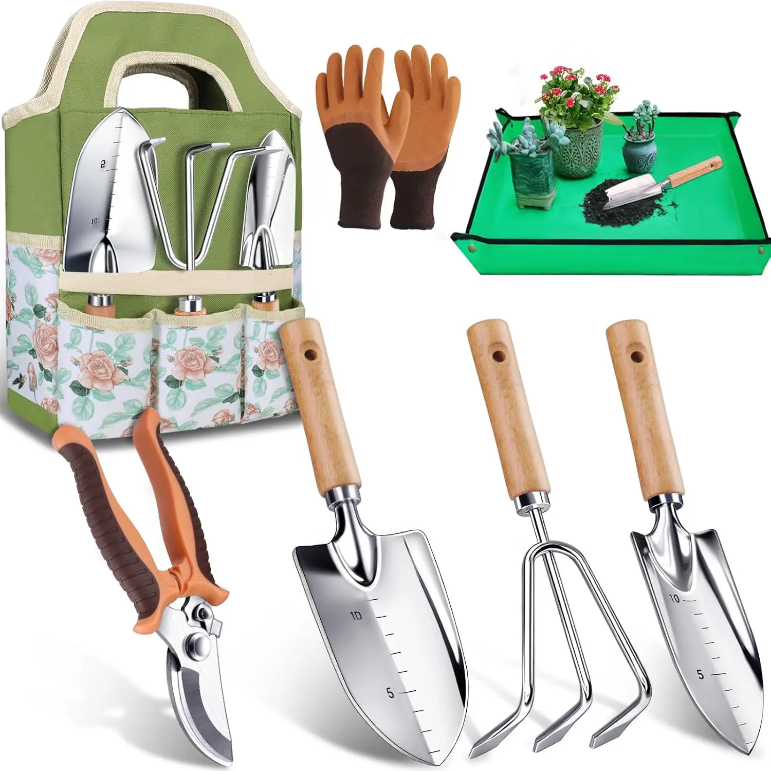 Gardening Tools Set with Trowel & Shovel, Essentials for Women, Starter Kit
Gardening Tools Set with Trowel & Shovel, Essentials for Women, Starter Kit